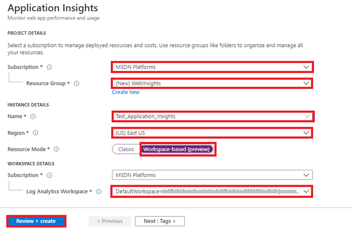 Azure Application Insights Resources (Classic And Workspace-Based)